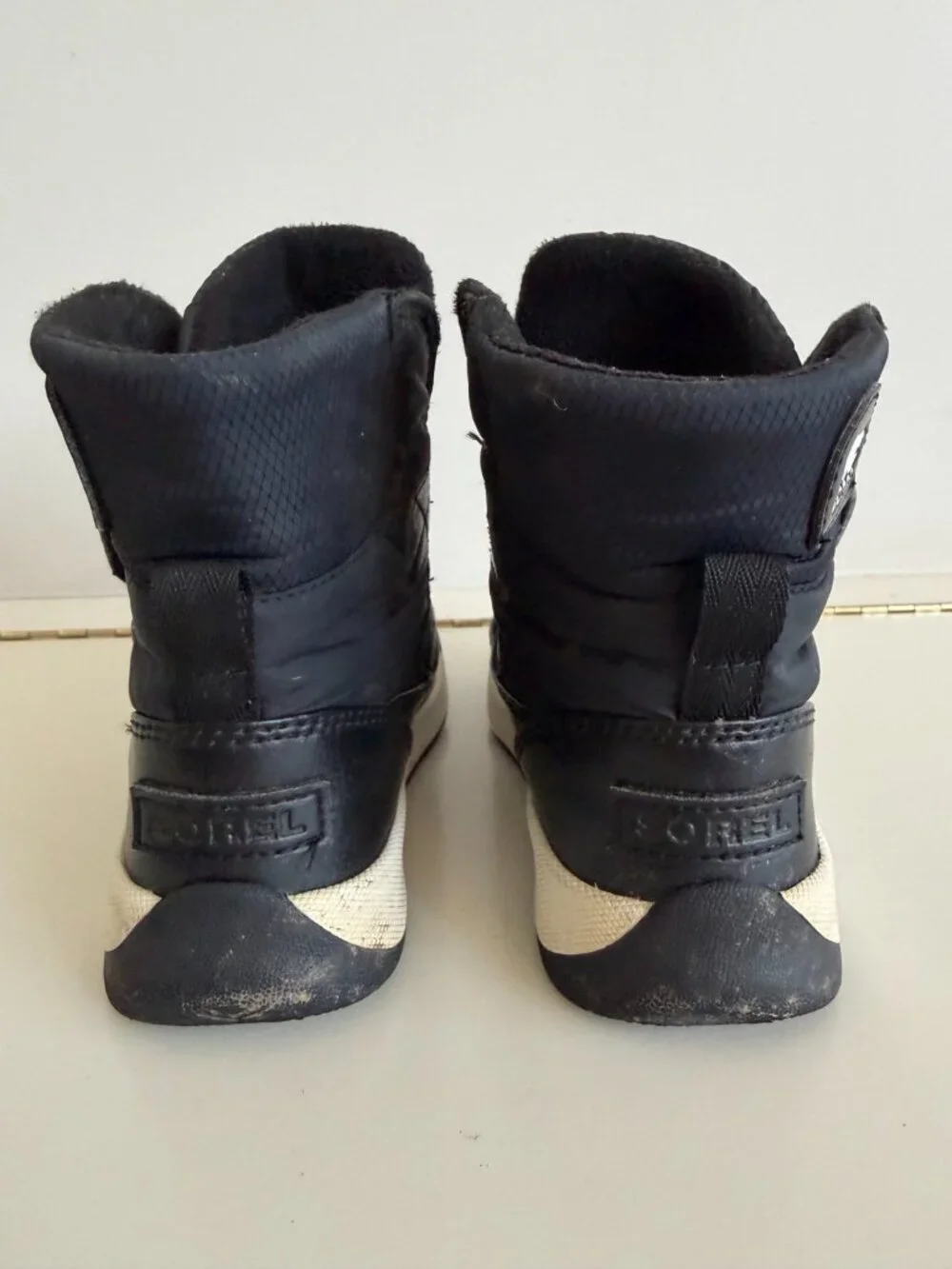 SOREL Whitney II Strap Waterproof Winter Snow Boots Kids Size 12 Black
